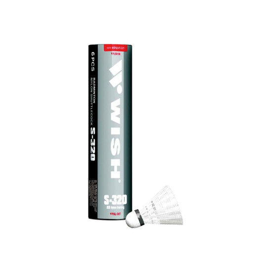 Μπαλάκια Badminton S-320 (σετ 6τμχ) nylon